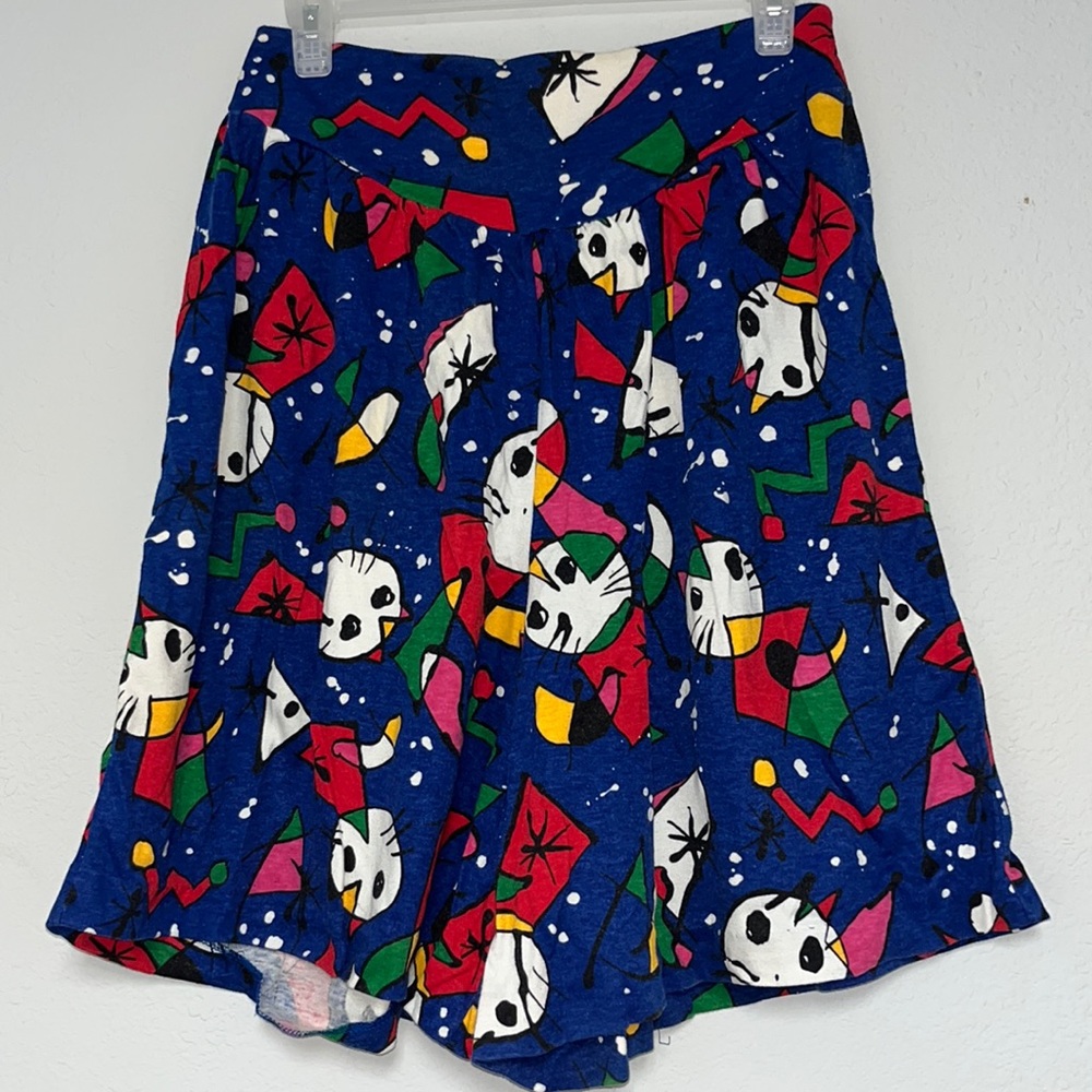 Vintage One of a Kind! Homemade High Waisted Funky Retro Patterned Comfy Shorts